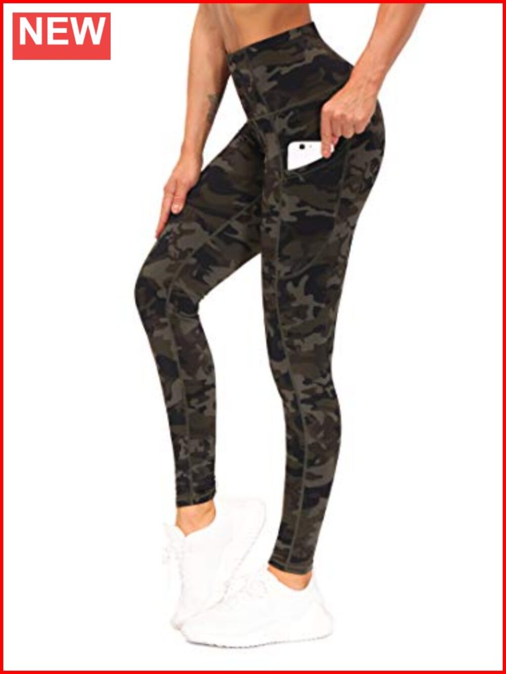 High Waist Yoga Pants Athletic Leggings with Pockets Tummy Control